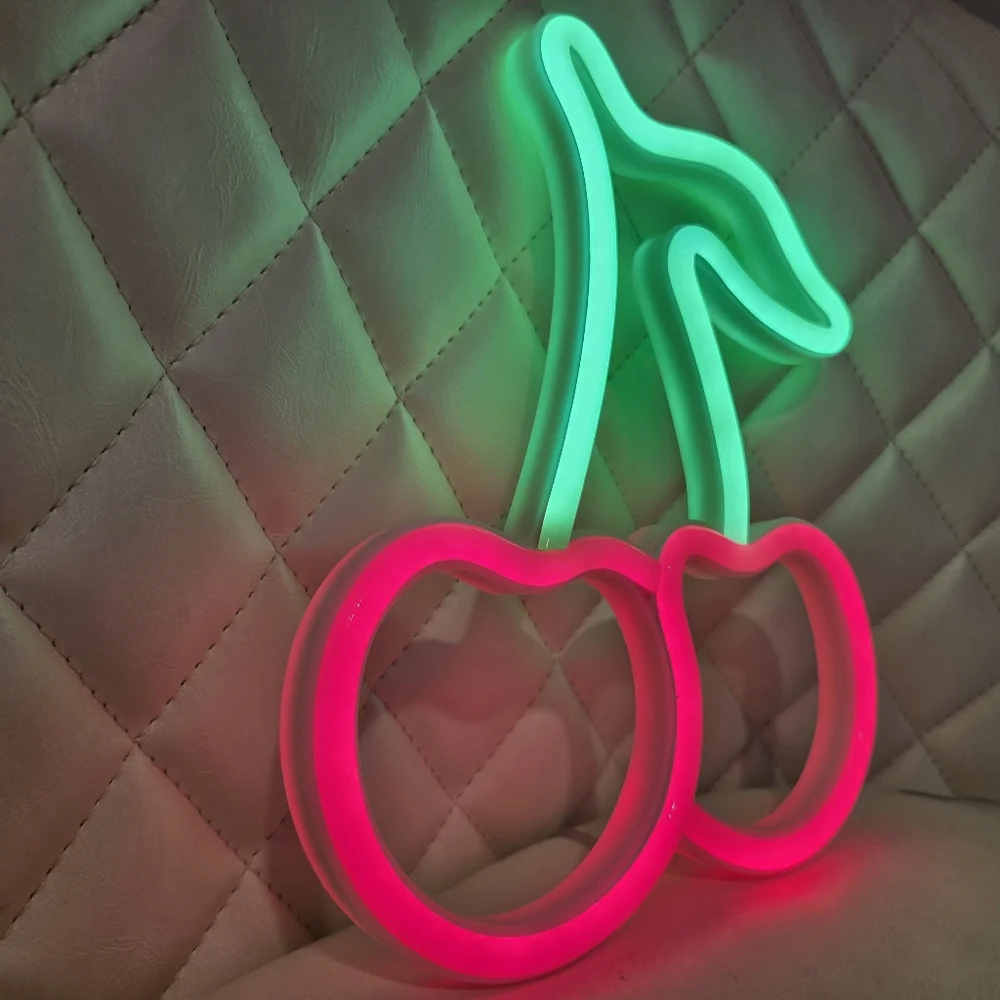 π Custom Neon Cherry Sign - Picture 3 of 6